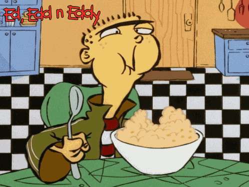 Eating Mac And Cheese Ed GIF