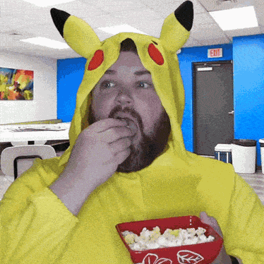 Eating Popcorn Brain Hull GIF