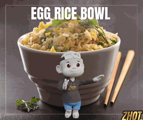 Egg Rice Bowl Arroz Con Huevo GIF