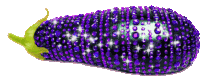 Eggplant Sparkles Sticker