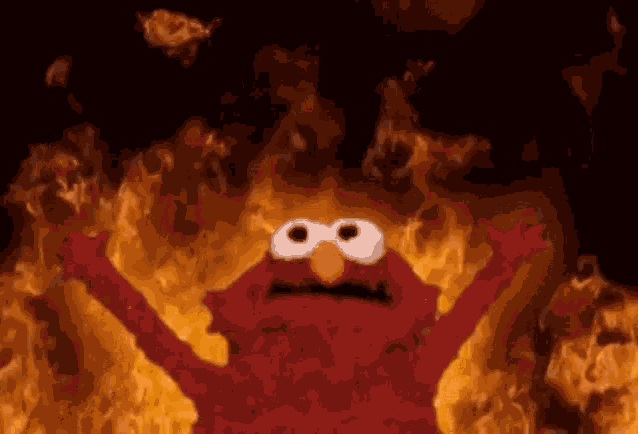 Elmo Burning Background GIF