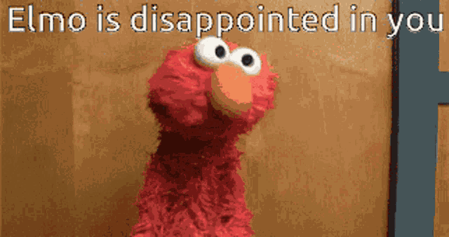 Elmo Disappointed GIF