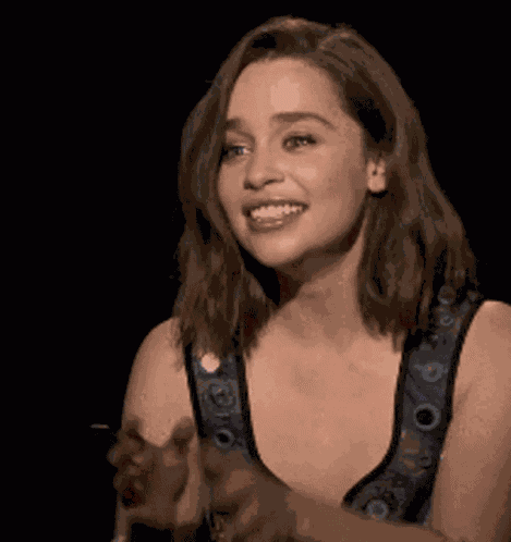 Emilia Clarke Laughing GIF