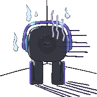 Emo Robot Is On Time Out Discord Sticker