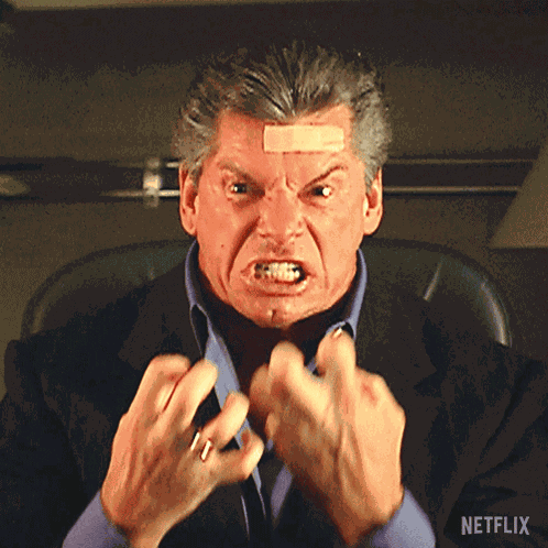 Enraged Vince Mcmahon GIF