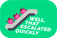 Escalated Quickly Virus Sticker