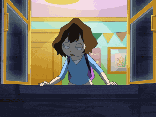 Escaping Through The Window Tammy Gueterman GIF