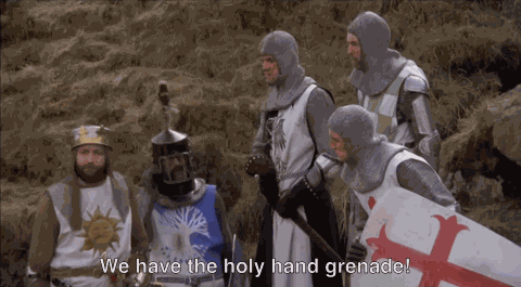 Eureka Holy Hand Grenade GIF