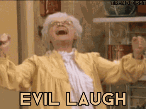 Evil Laugh Golden Girls GIF