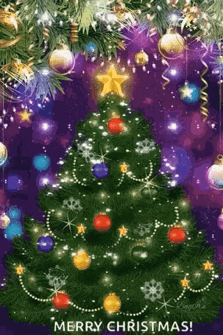 Excited Christmas Tree GIF