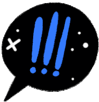 Exclamation Point Message Bubble Sticker