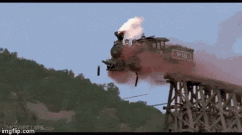 Explode Train GIF