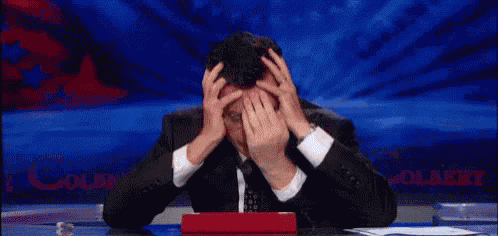 Facepalm Stephen Colbert GIF