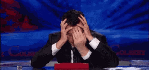 Facepalm Stephen Colbert GIF