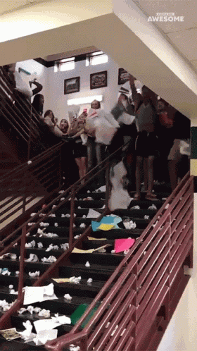 Falling Papers People Are Awesome GIF