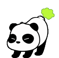 Fart Farting Panda Sticker