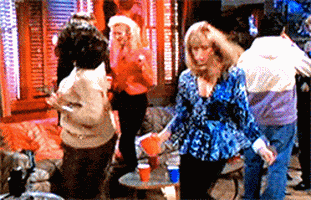 Fat Monica And Rachel Dancing Funny Dance GIF