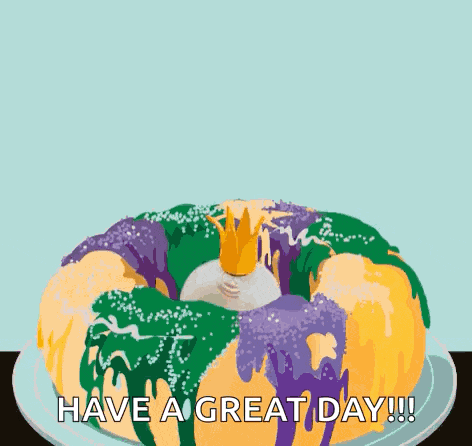 Fat Tuesday King Cake GIF
