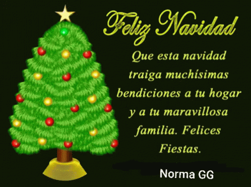 Feliz Navidad Christmas Tree GIF