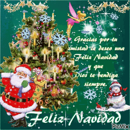 Feliz Navidad Gracias GIF