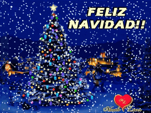 Feliz Navidad Snow GIF
