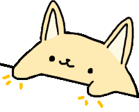 Fennec Fox Bongo Cat Sticker