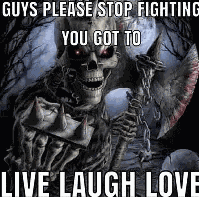 Fighting Skeleton Meme