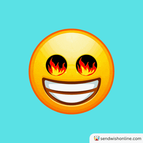 Fire Heart Emoji Too Hot GIF