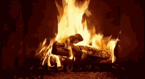 Fireplace Fall Weather GIF