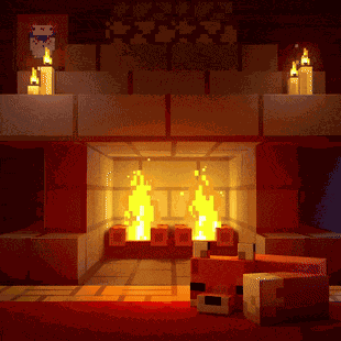 Fireplace Fox GIF
