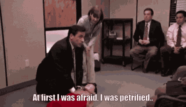 First I Was Afraid The Office GIF