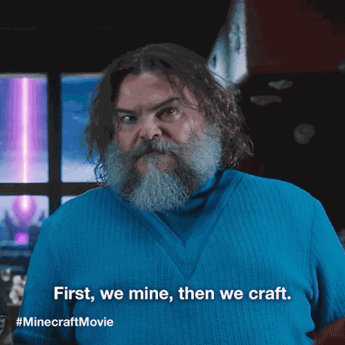 First We Mine Then We Craft Let'S Minecraft Steve GIF