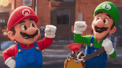Fist Bump Mario GIF