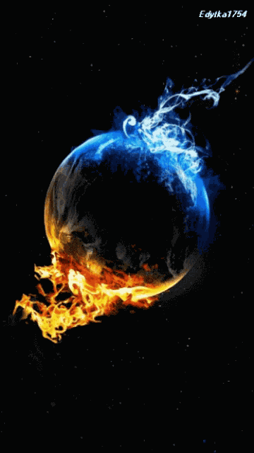 Flames Earth GIF