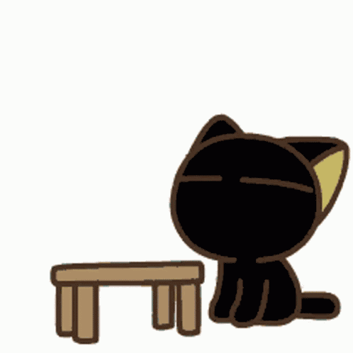 Flip Table Angry Kitten GIF