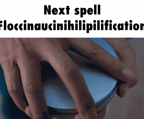 Floccinaucinihilipilification Spelling Bee GIF