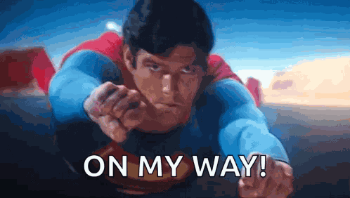 Flying Superman GIF
