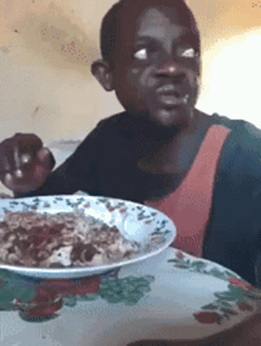 Food Black Man Eating Plov GIF