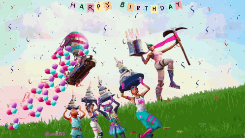 Fortnite Happy Birthday Mama Llama Llamakind Party GIF