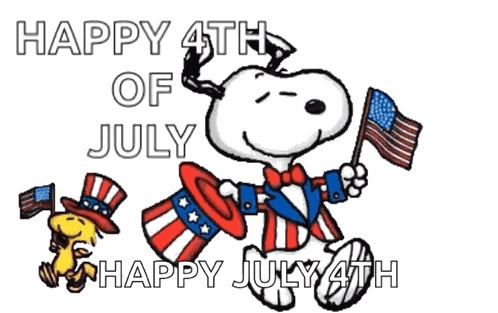 Fourth Of July Snoopy GIF
