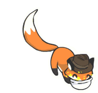 Fox Eat Sticker