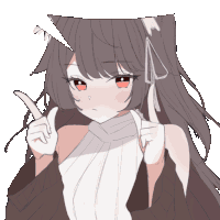 Fox Girl Speech Bubble Sticker