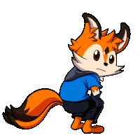 Foxy Orange Sticker
