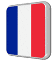 France Flag Square Sticker