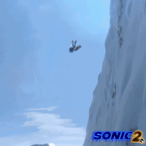 Free Falling Sonic GIF