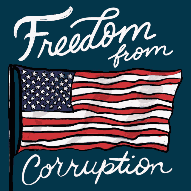 Freedom From Corruption American Flag GIF