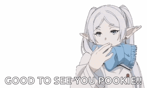 Frieren Blow Kiss GIF