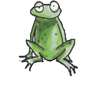Frog Excited Sticker