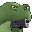 Frog Gun Sticker