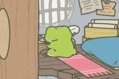 Frog Writing GIF